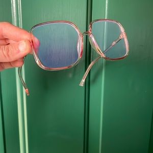 Pink, non-Rx glasses